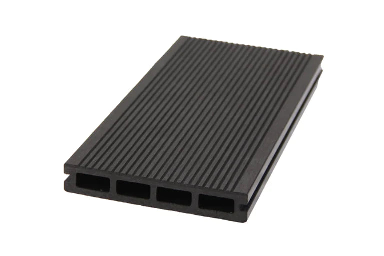 flip side charcoal black composite decking board
